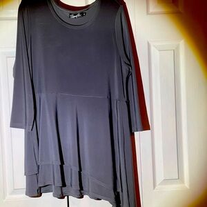 Steel gray Simpli tunic top size 14